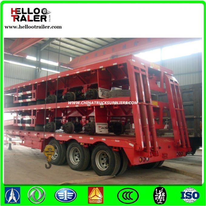 3-Axle Air Suspension Low Bed Semi Trailers 