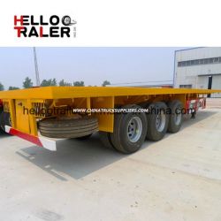 20-40 Feet Container Truck High Bed 3 Axle Flatbed Semi Trailer