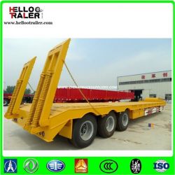 China Factory Made Tri Axle 60000 Kgs Lowbed Loader Semi Trailer