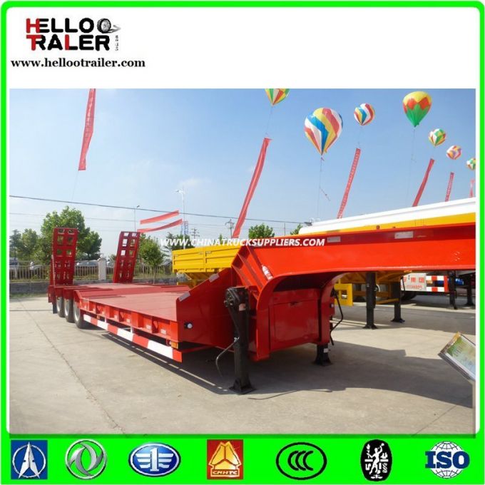 Machines and Equipments Transport 40 Ton Lowbed Semi Trailer 