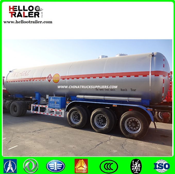 Liquefied Petroleum Gas Transport 56000 Liters LPG Semi Trailer 