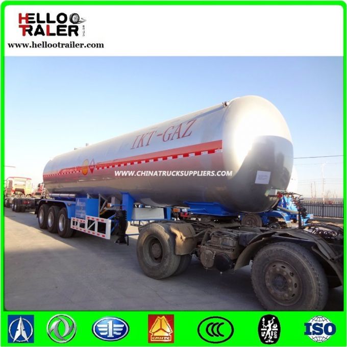 High Pressure Vessel Tri Axle 56 M3 LPG Semi Trailer for Sale 