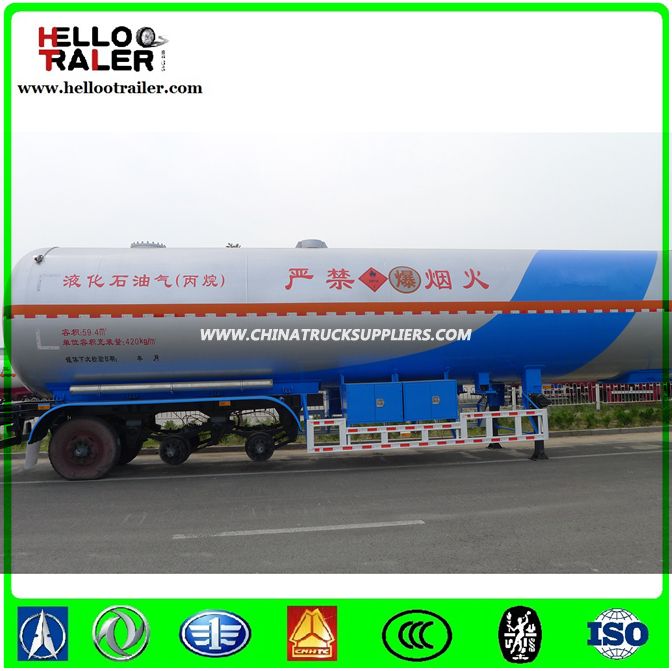 Fuel Tank Semi Trailer Movable Pressure Vessel 45000 Liters LPG Tanker Trailer 