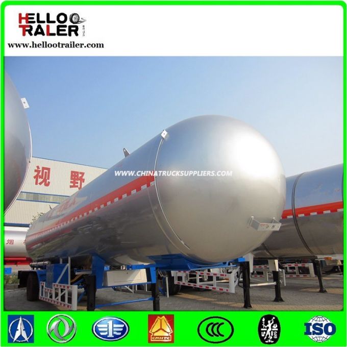 3 Axle 40000L LPG LNG Tank Semi Trailer 