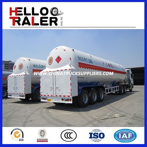 Liquid Natural Gas Transport 55.6 Cbm LNG Tank Semi Trailer 