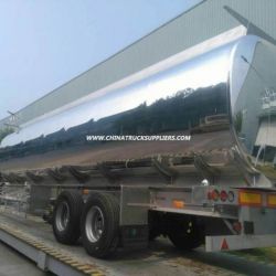 Chinese 45000L Tri-Axle Stainless Oil Fuel Tanker Truck Semi Trailer