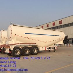 Tri-Axle 45 Cbm Dry Powder Cement Bulk Tanker Truck Semi Trailer