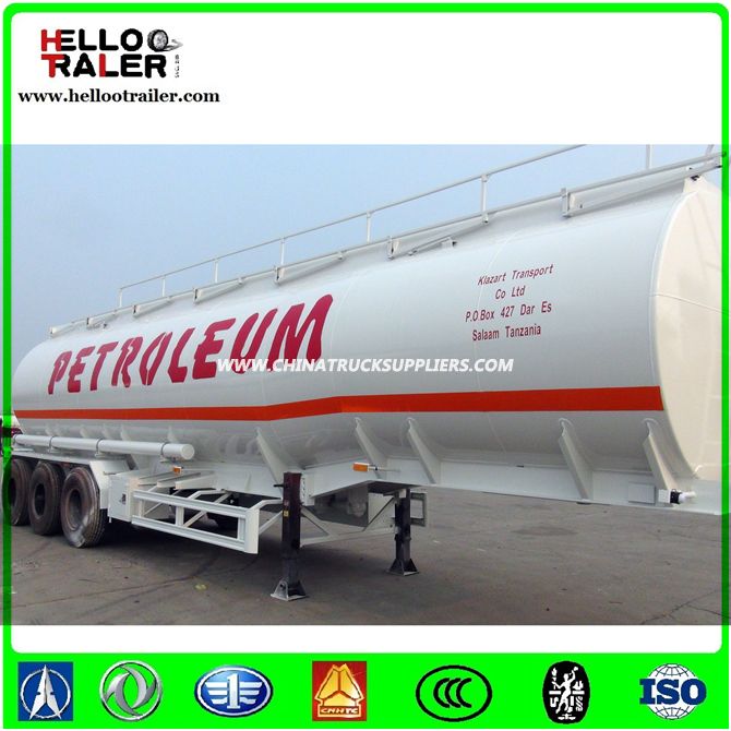 Carbon Steel 3 Axles 45000L Oil Semi Trailer for Sale 