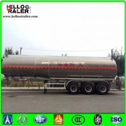 Stainless Steel Tri Axle 45000L Fuel Tank Semi Trailer