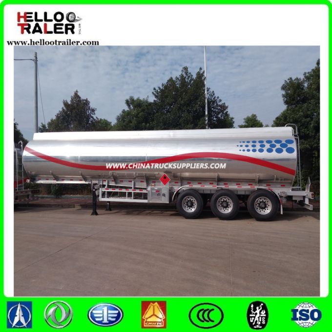 Tri Axle 42000L Aluminum Diesel Fuel Tanker 