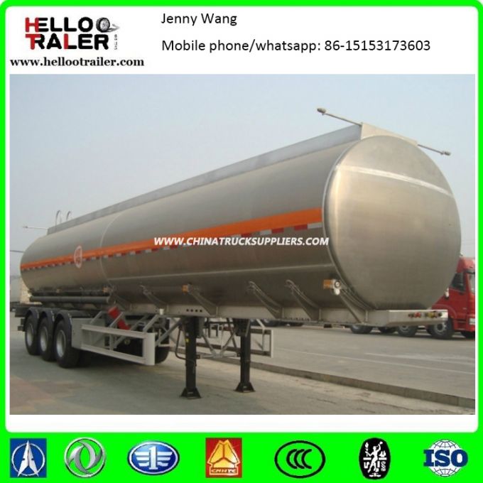 3 Axle Stainless Steel Fuel Tanker Truck Trailer 