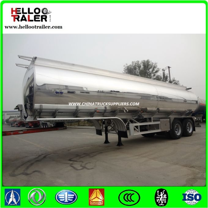 50000 Liters Aluminum Alloy Fuel Crude Oil Tanker Trailers 