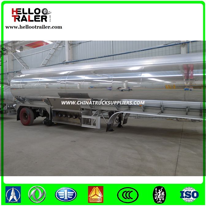 China 56000 Liters Aluminum Alloy Fuel Tank Truck Semi Trailer for Sale 