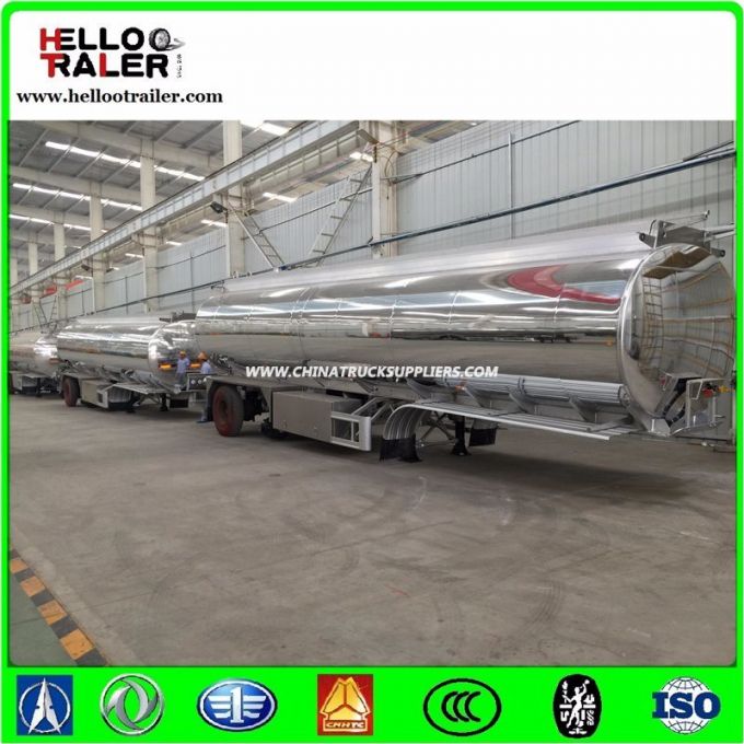 Tri-Axle 52000L Aluminum Alloy Fuel Oil Tanker Truck Trailer 