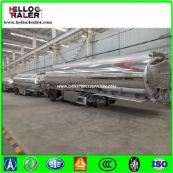 Tri-Axle 52000L Aluminum Alloy Fuel Oil Tanker Truck Trailer