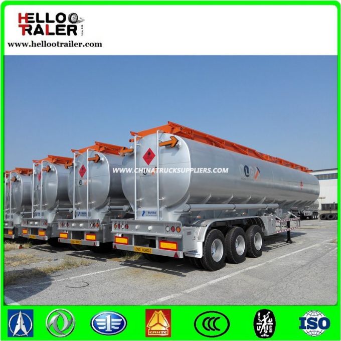 3 Axle Oil Tank Truck Trailers / Diesel Tank Trailer Truck 