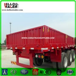 Chinese 50t Tri-Axle Side Wall Bulk Cargo Semi Trailer