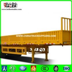 China 3 Axle Fence Cargo Truck Trailer Side Wall Cargo Box Semi-Trailer