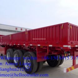2018 Tri Axles 40ton Fenced Side Wall Cargo Lorry Truck Semi Trailer