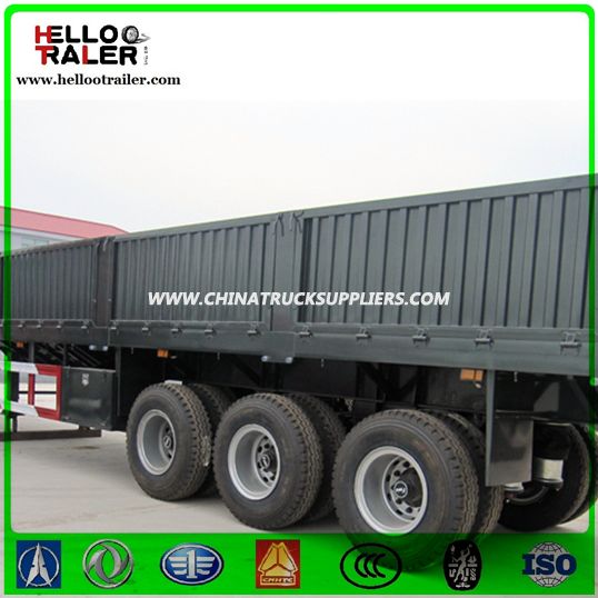 2016 3 Axles 40tons Cargo Trailer Side Wall Semi Truck Trailer Images 1