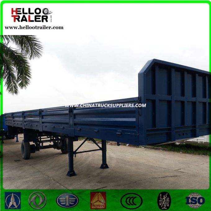 Best Selling 3axles Cargo Transport Side Wall Open Semi Trailer Images 1