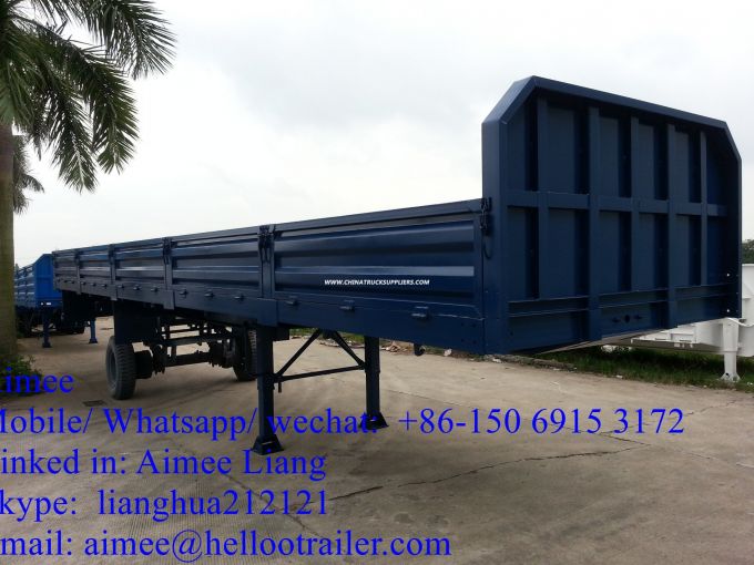 Chinese 3 Axles 50 Ton Logging Cargo Truck Trailer for Sale Images 1