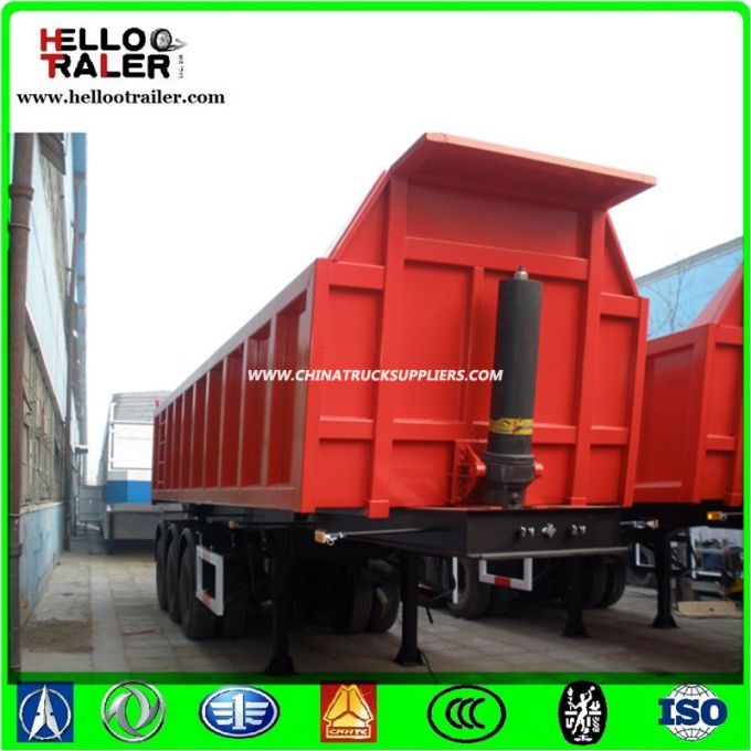 Semi Dump Trailers Mechanical Suspension for Goods Transporting Images 1