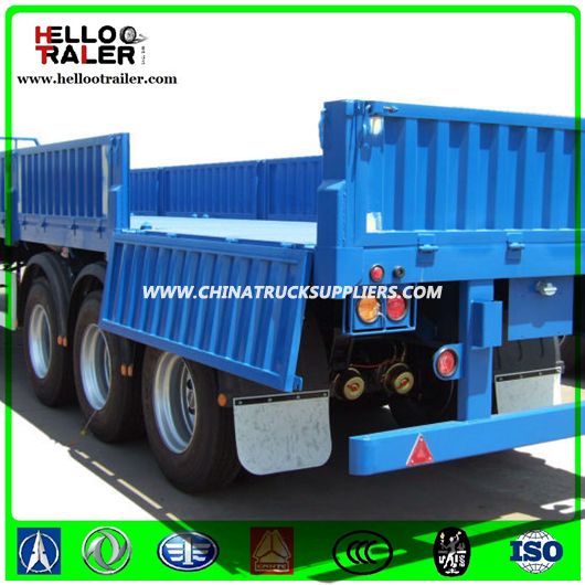 China Supplier Wall Side Cargo Truck Trailer, 3 Axle Cargo Trailer for Africa Images 1