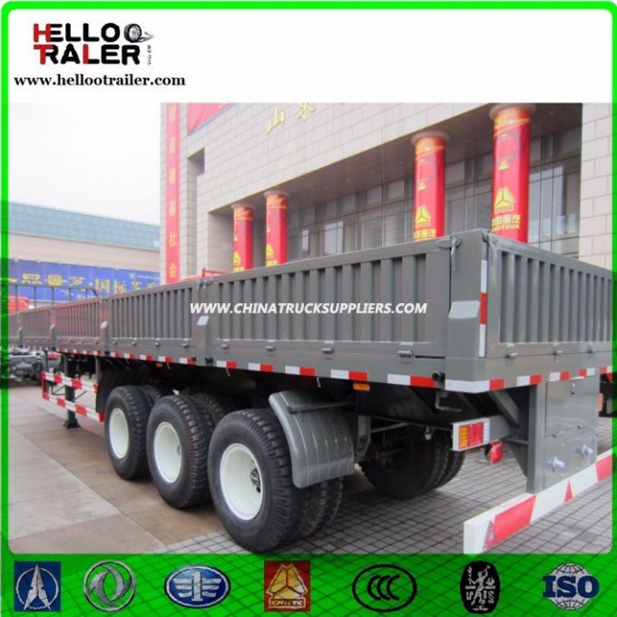 Tri-Axle Sidewall Cargo Trailer/ 60 Ton Cargo Box Semi Trailer Images 1