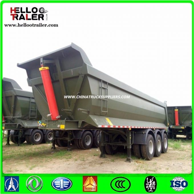 U Shape 3 Axle 60ton Heavy Duty Dump Semi Trailer Images 1