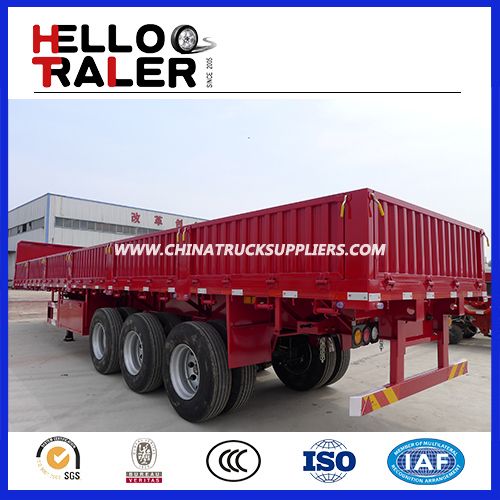 Tri-Axles Sidewall Cargo Truck Trailer/ 50t Bulker Truck Trailer Images 1