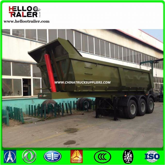 Tri-Axle U Shape 80 Tons Dump Semi Trailer for Sale Images 1