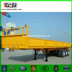 3axle Platform Drop Curtain Side Wall Open Sidewall Semi Trailer