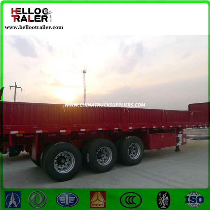 China 3 Axles 50ton Sidewall Cargo Trailer for Sale Images 1