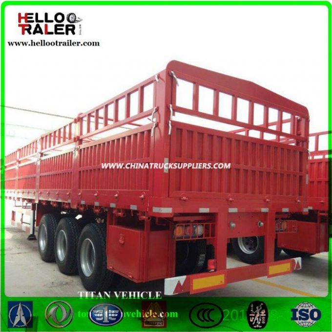 Directly Sale Manufacturer 3 Axles Fence Cargo Trailer Images 1
