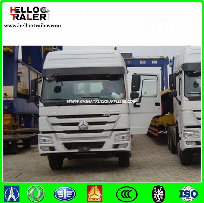 6X4 Type 336HP Euro 2 China HOWO Trailer Tractor Truck Head Images 1