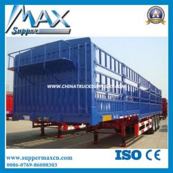 China Factory Manufacture Fence Semi Trailer 3 Axles for Livestock