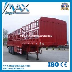 Best Price Tri Axle Bulk Cargo Stake Fence Livestock Gooseneck Semi Trailer