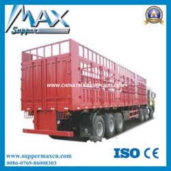 2016 Hot Sale 3axle Animal Carrier Grid Cargo Fence Semi Trailer for Sale