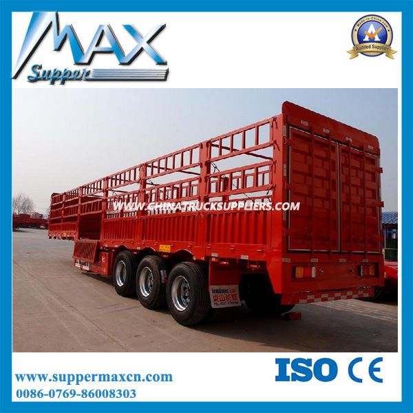 3 Axle Fence Livestock Animal Transport Semi Trailer for Sale Images 1