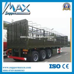 New Design Low Price Fence Cargo Semi Trailer with 12tyres
