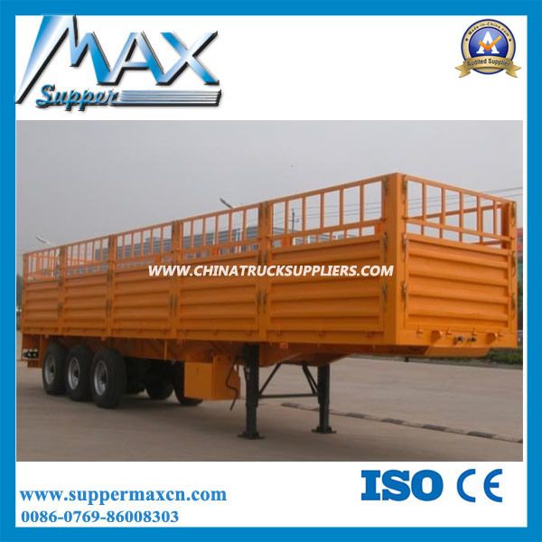 3 Axle 30t Side Wall Cargo Trailer, Fence Semi Trailer for Sale Images 1