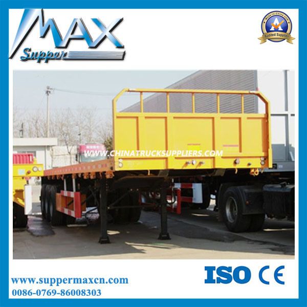 12 Wheeler 40ton 3 Axles Side Wall Cargo Truck Trailer Images 1