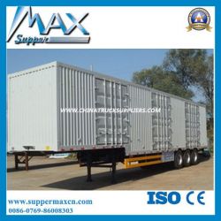 3 Axle 15 to 80 Cubic Meter Truck Cargo Van Semi Trailer for Sale