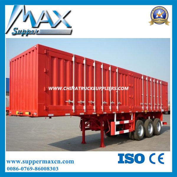 China Foton Trucks Dry Cargo Box Van Semi Trailer for Sale 