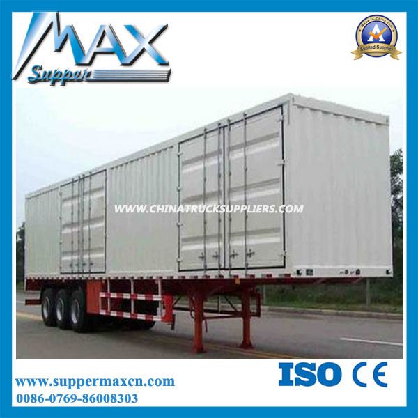 3 Axle 40 Ton High Quality Cargo Van Truck Trailer Images 1