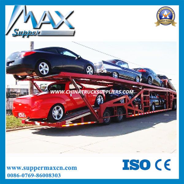 3 Axles Tractor Hydraulic Car Carrier Transporter Semi Trailers for Sale 