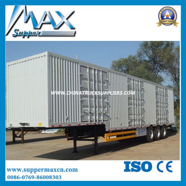 3 Axle Dry Van Semi Trailer with Aluminum Alloy Cargo Box 