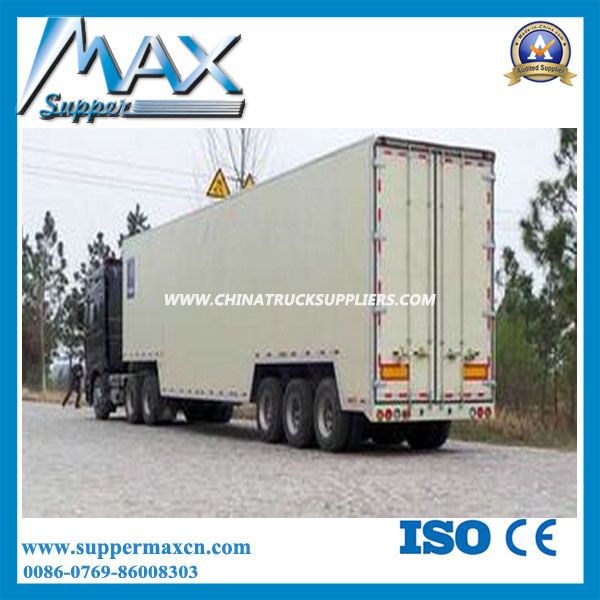 Tri-Axle Double Doors Van Truck Trailer, Cargo Box Semi Trailer 