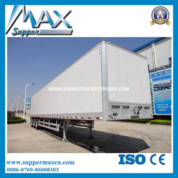 China 3 Axles Cargo Trucks Van Semi Trailers 